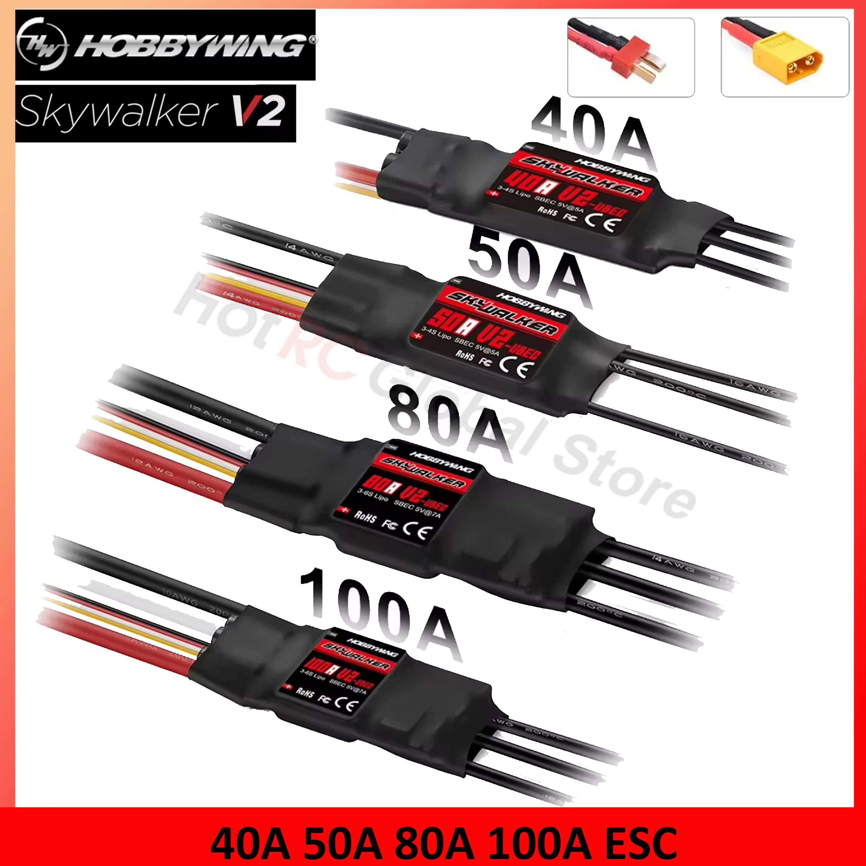 Rc Hobby Motor - HOBBYWING Skywalker seri V2, kontroler kecepatan