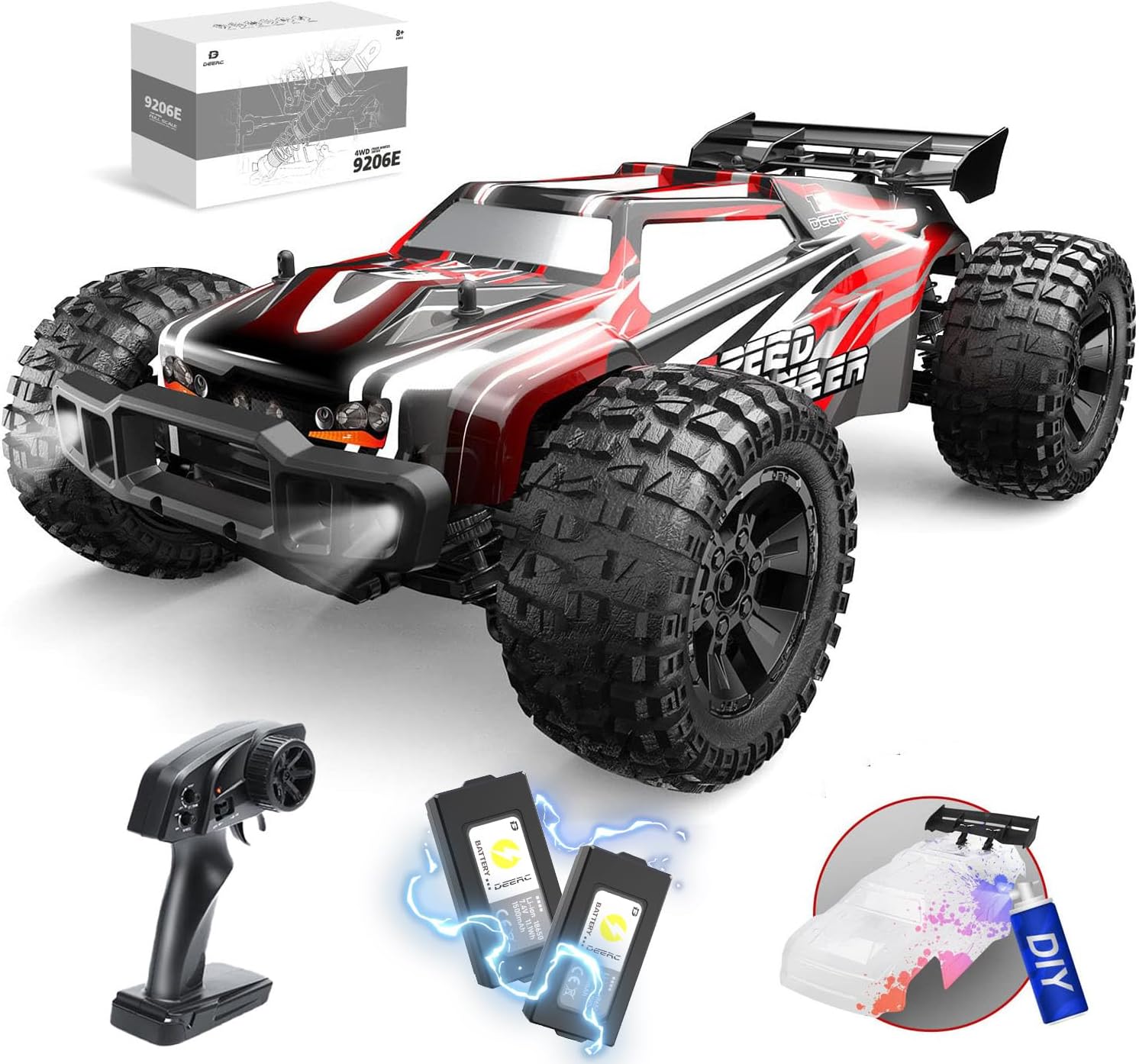 Rc Hobby Grade Monster Truck - Mobil RC Skala 1:10 dengan Casing
