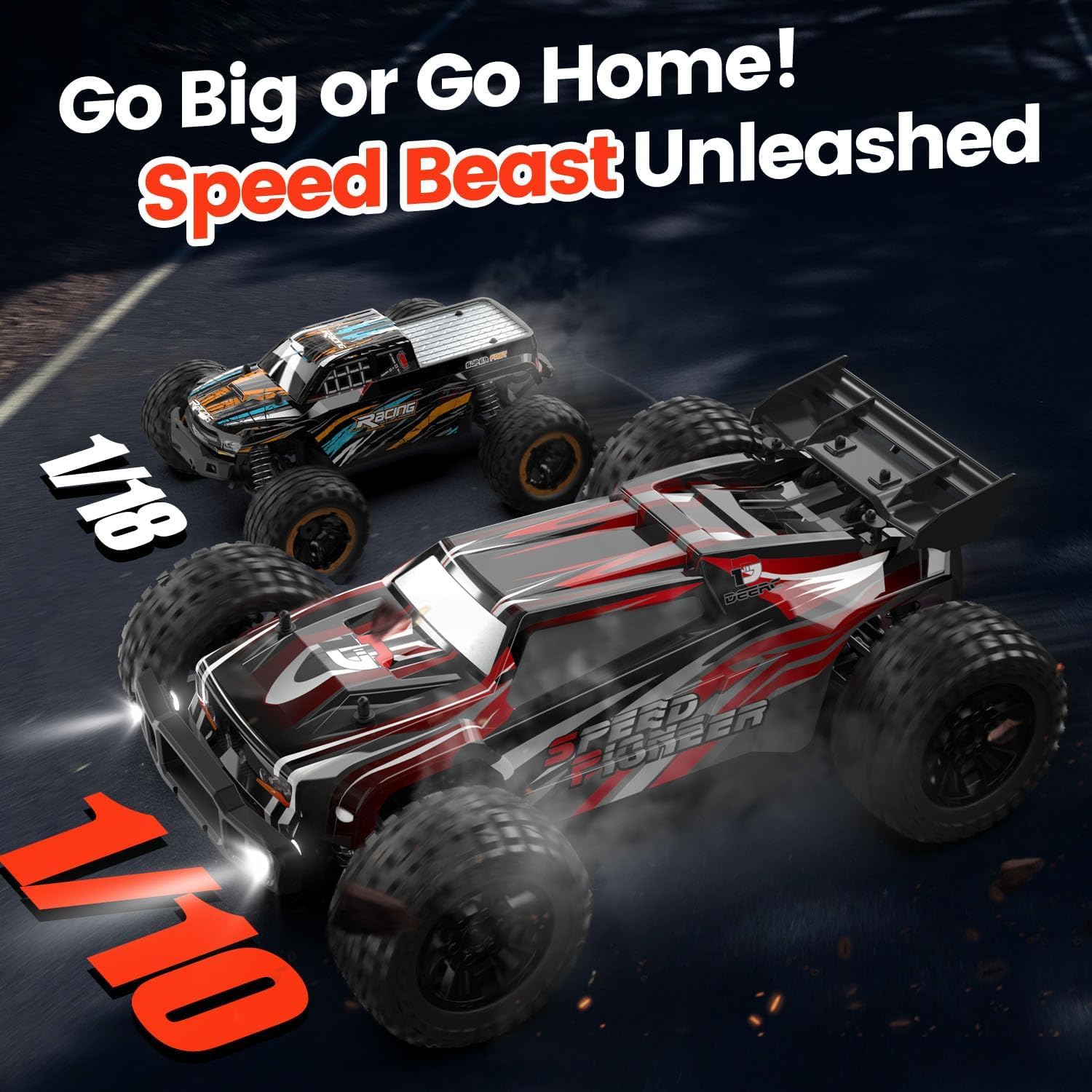 Mobil RC Skala 1:10 dengan Cas - Rc Hobby Grade Monster Truck ulasan dan harga