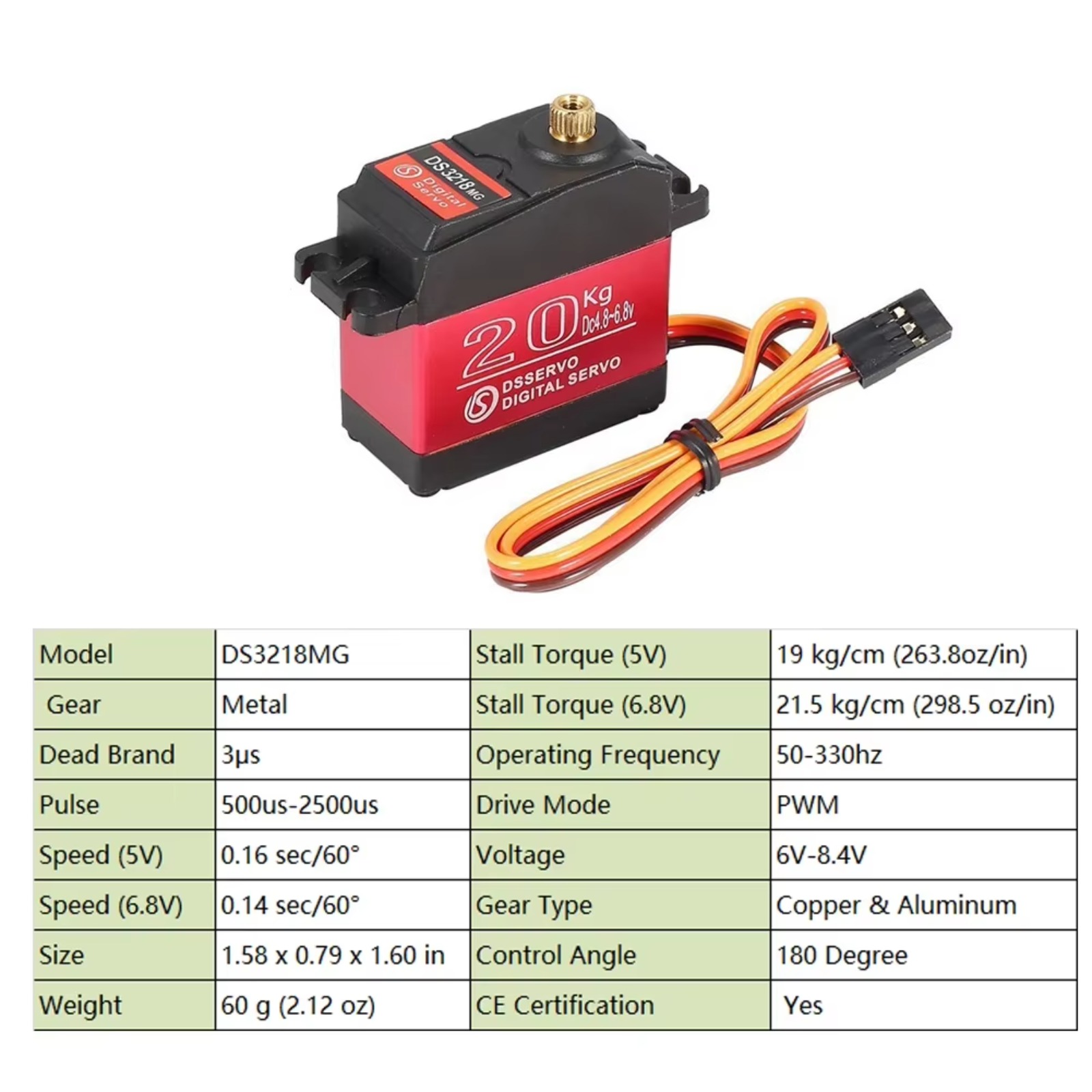 10 Buah DS3218 20KG Servo Digi - Rc Hobby Shops ulasan dan harga